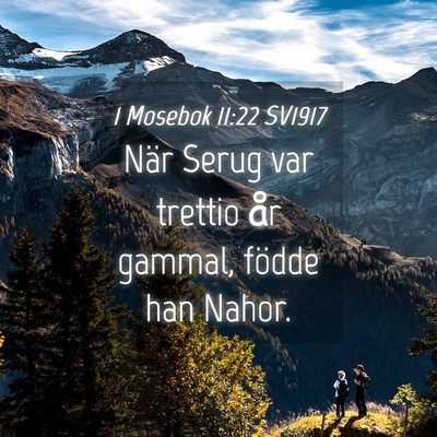 Picture 04 - 1 Mosebok 11:22 SV1917 - När Serug var trettio år gammal, födde han - Bible Verse Picture
