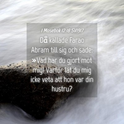 Picture 04 - 1 Mosebok 12:18 SV1917 - Då kallade Farao Abram till sig och sade: »Vad - Bible Verse Picture