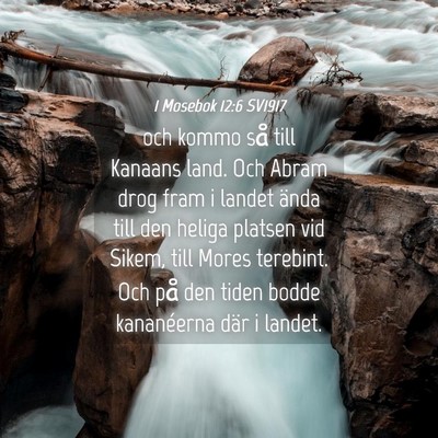 Picture 04 - 1 Mosebok 12:6 SV1917 - och kommo så till Kanaans land. Och Abram drog - Bible Verse Picture