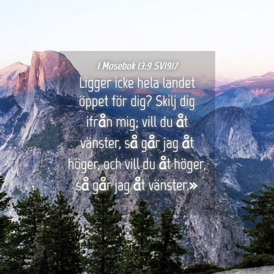 Picture 04 - 1 Mosebok 13:9 SV1917 - Ligger icke hela landet öppet för dig? Skilj - Bible Verse Picture