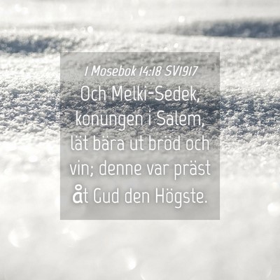 Picture 04 - 1 Mosebok 14:18 SV1917 - Och Melki-Sedek, konungen i Salem, lät bära ut - Bible Verse Picture