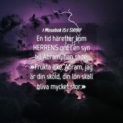 Picture 04 - 1 Mosebok 15:1 SV1917 - En tid härefter kom HERRENS ord i en syn till - Bible Verse Picture