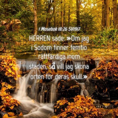 Picture 04 - 1 Mosebok 18:26 SV1917 - HERREN sade: »Om jag i Sodom finner femtio - Bible Verse Picture