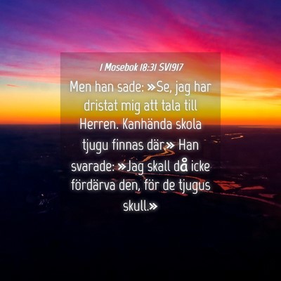 Picture 04 - 1 Mosebok 18:31 SV1917 - Men han sade: »Se, jag har dristat mig att tala - Bible Verse Picture