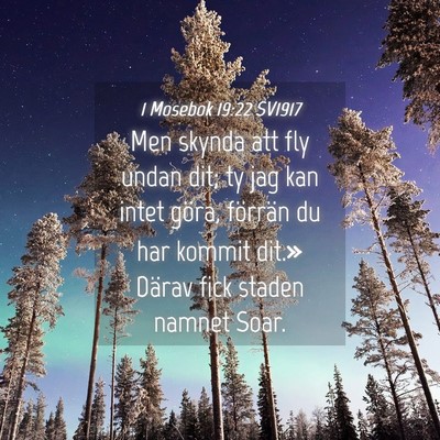 Picture 04 - 1 Mosebok 19:22 SV1917 - Men skynda att fly undan dit; ty jag kan intet - Bible Verse Picture