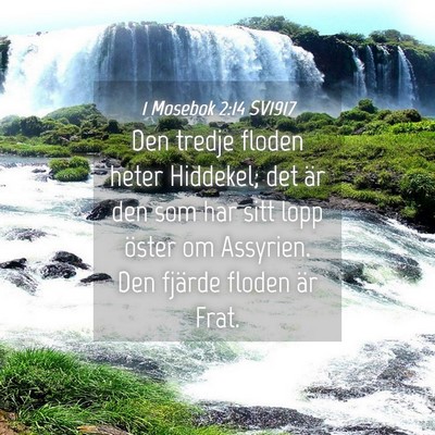 Picture 04 - 1 Mosebok 2:14 SV1917 - Den tredje floden heter Hiddekel; det är den som - Bible Verse Picture