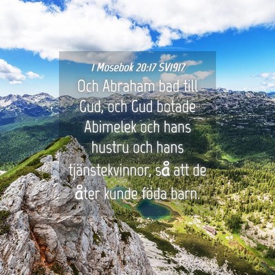 Picture 04 - 1 Mosebok 20:17 SV1917 - Och Abraham bad till Gud, och Gud botade Abimelek - Bible Verse Picture