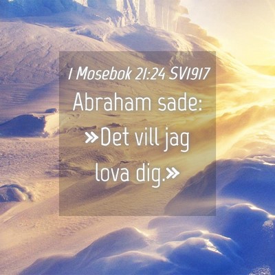 Picture 04 - 1 Mosebok 21:24 SV1917 - Abraham sade: »Det vill jag lova - Bible Verse Picture