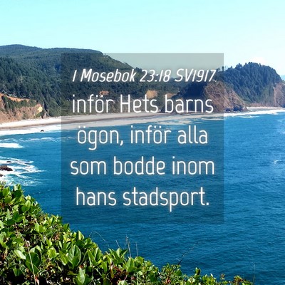 Picture 04 - 1 Mosebok 23:18 SV1917 - inför Hets barns ögon, inför alla som bodde - Bible Verse Picture