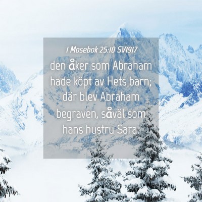 Picture 04 - 1 Mosebok 25:10 SV1917 - den åker som Abraham hade köpt av Hets barn; - Bible Verse Picture