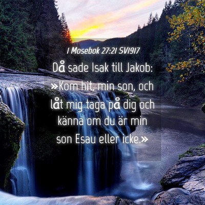 Picture 04 - 1 Mosebok 27:21 SV1917 - Då sade Isak till Jakob: »Kom hit, min son, och - Bible Verse Picture