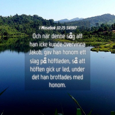 Picture 04 - 1 Mosebok 32:25 SV1917 - Och när denne såg att han icke kunde övervinna - Bible Verse Picture