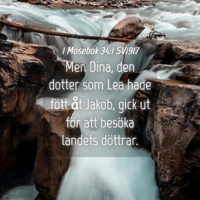 Picture 04 - 1 Mosebok 34:1 SV1917 - Men Dina, den dotter som Lea hade fött åt - Bible Verse Picture