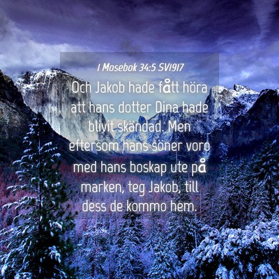 Picture 04 - 1 Mosebok 34:5 SV1917 - Och Jakob hade fått höra att hans dotter Dina - Bible Verse Picture
