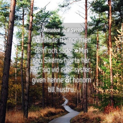 Picture 04 - 1 Mosebok 34:8 SV1917 - Då talade Hamor med dem och sade: »Min son - Bible Verse Picture