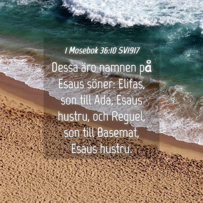 Picture 04 - 1 Mosebok 36:10 SV1917 - Dessa äro namnen på Esaus söner: Elifas, son - Bible Verse Picture