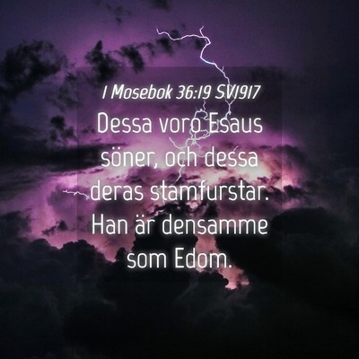 Picture 04 - 1 Mosebok 36:19 SV1917 - Dessa voro Esaus söner, och dessa deras - Bible Verse Picture