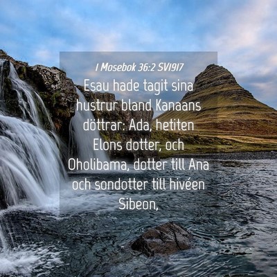 Picture 04 - 1 Mosebok 36:2 SV1917 - Esau hade tagit sina hustrur bland Kanaans - Bible Verse Picture