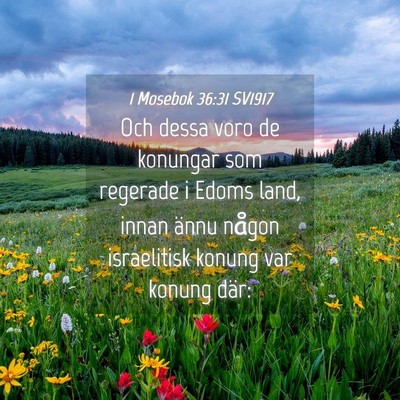 Picture 04 - 1 Mosebok 36:31 SV1917 - Och dessa voro de konungar som regerade i Edoms - Bible Verse Picture