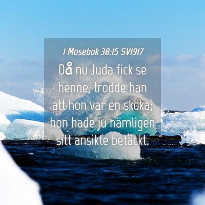 Picture 04 - 1 Mosebok 38:15 SV1917 - Då nu Juda fick se henne, trodde han att hon var - Bible Verse Picture