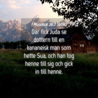 Picture 04 - 1 Mosebok 38:2 SV1917 - Där fick Juda se dottern till en kananeisk man - Bible Verse Picture