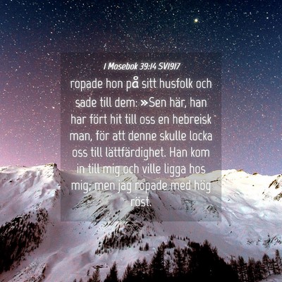 Picture 04 - 1 Mosebok 39:14 SV1917 - ropade hon på sitt husfolk och sade till dem: - Bible Verse Picture