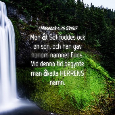 Picture 04 - 1 Mosebok 4:26 SV1917 - Men åt Set föddes ock en son, och han gav honom - Bible Verse Picture
