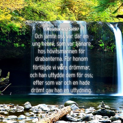 Picture 04 - 1 Mosebok 41:12 SV1917 - Och jämte oss var där en ung hebré, som var - Bible Verse Picture