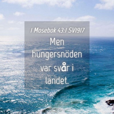 Picture 04 - 1 Mosebok 43:1 SV1917 - Men hungersnöden var svår i - Bible Verse Picture