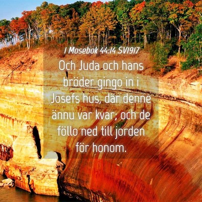 Picture 04 - 1 Mosebok 44:14 SV1917 - Och Juda och hans bröder gingo in i Josefs hus, - Bible Verse Picture