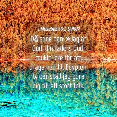 Picture 04 - 1 Mosebok 46:3 SV1917 - Då sade han: »Jag är Gud, din faders Gud; - Bible Verse Picture