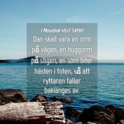 Picture 04 - 1 Mosebok 49:17 SV1917 - Dan skall vara en orm på vägen, en huggorm på - Bible Verse Picture