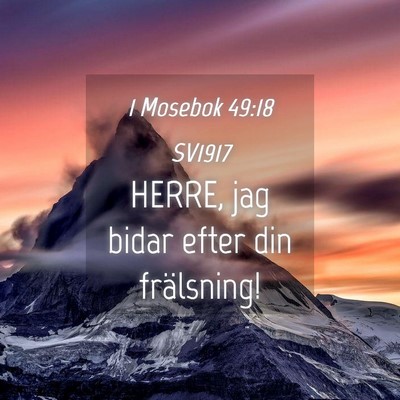 Picture 04 - 1 Mosebok 49:18 SV1917 - HERRE, jag bidar efter din - Bible Verse Picture