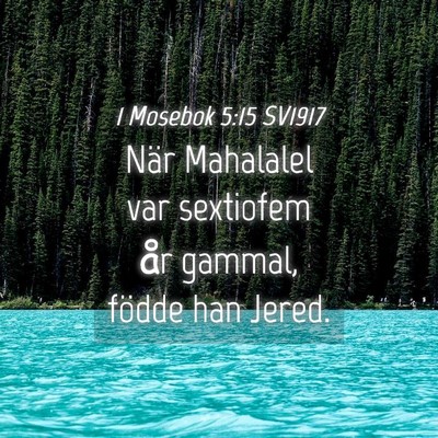Picture 04 - 1 Mosebok 5:15 SV1917 - När Mahalalel var sextiofem år gammal, födde - Bible Verse Picture