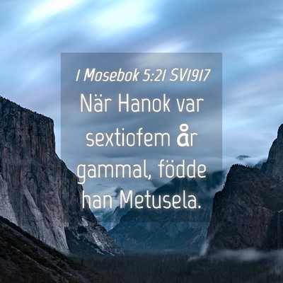 Picture 04 - 1 Mosebok 5:21 SV1917 - När Hanok var sextiofem år gammal, födde han - Bible Verse Picture