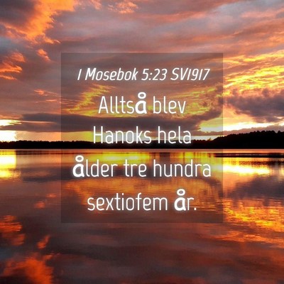Picture 04 - 1 Mosebok 5:23 SV1917 - Alltså blev Hanoks hela ålder tre hundra - Bible Verse Picture