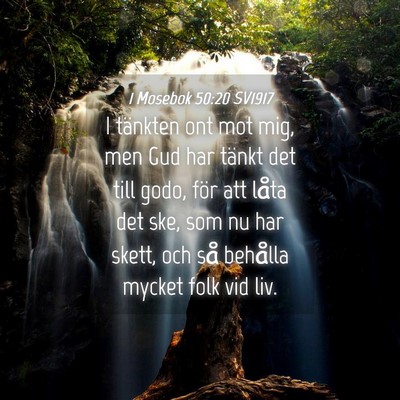 Picture 04 - 1 Mosebok 50:20 SV1917 - I tänkten ont mot mig, men Gud har tänkt det - Bible Verse Picture