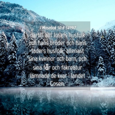 Picture 04 - 1 Mosebok 50:8 SV1917 - därtill allt Josefs husfolk och hans bröder och - Bible Verse Picture