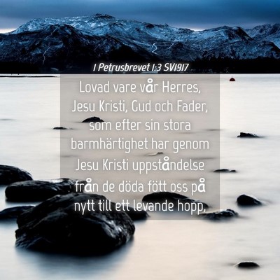 Picture 04 - 1 Petrusbrevet 1:3 SV1917 - Lovad vare vår Herres, Jesu Kristi, Gud och - Bible Verse Picture