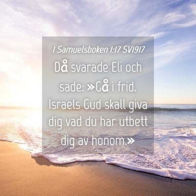 Picture 04 - 1 Samuelsboken 1:17 SV1917 - Då svarade Eli och sade: »Gå i frid. Israels - Bible Verse Picture