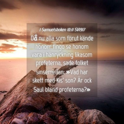 Picture 04 - 1 Samuelsboken 10:11 SV1917 - Då nu alla som förut kände honom fingo se - Bible Verse Picture