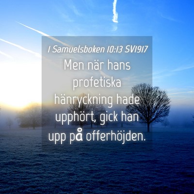 Picture 04 - 1 Samuelsboken 10:13 SV1917 - Men när hans profetiska hänryckning hade - Bible Verse Picture