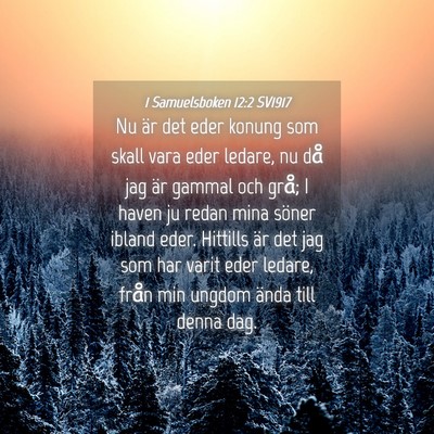 Picture 04 - 1 Samuelsboken 12:2 SV1917 - Nu är det eder konung som skall vara eder - Bible Verse Picture