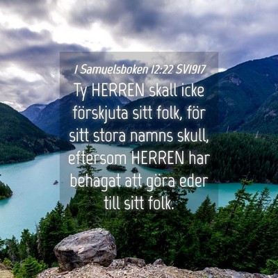Picture 04 - 1 Samuelsboken 12:22 SV1917 - Ty HERREN skall icke förskjuta sitt folk, för - Bible Verse Picture