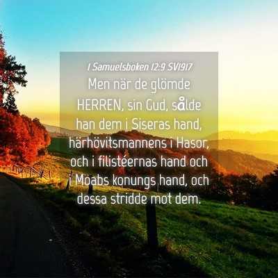 Picture 04 - 1 Samuelsboken 12:9 SV1917 - Men när de glömde HERREN, sin Gud, sålde han - Bible Verse Picture