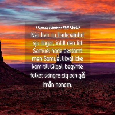 Picture 04 - 1 Samuelsboken 13:8 SV1917 - När han nu hade väntat sju dagar, intill den - Bible Verse Picture