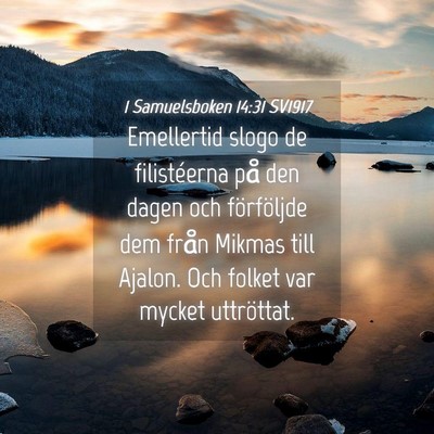 Picture 04 - 1 Samuelsboken 14:31 SV1917 - Emellertid slogo de filistéerna på den dagen - Bible Verse Picture