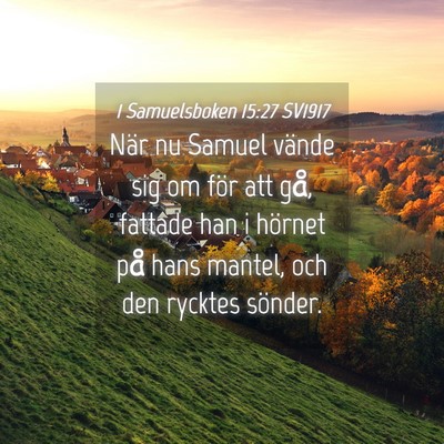 Picture 04 - 1 Samuelsboken 15:27 SV1917 - När nu Samuel vände sig om för att gå, - Bible Verse Picture