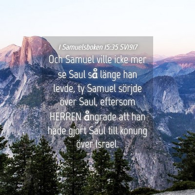 Picture 04 - 1 Samuelsboken 15:35 SV1917 - Och Samuel ville icke mer se Saul så länge han - Bible Verse Picture