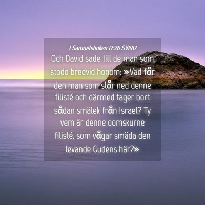 Picture 04 - 1 Samuelsboken 17:26 SV1917 - Och David sade till de man som stodo bredvid - Bible Verse Picture